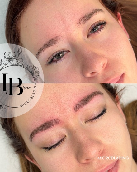 Avant / après microblading : une ligne redéfinie qui met le regard en valeur.